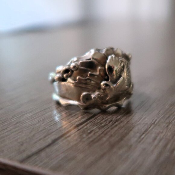 Vintage America Bald Eagle Wings Silver Tone Men's Ring Large Size 10.75 - Picture 7 of 12